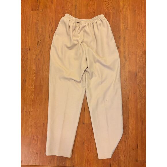 ALFRED DUNNER VTG Pants Womens Khaki Elastic Waist Pull On Dress Pant Size 14 - Picture 2 of 3
